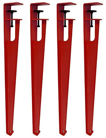 Gambe del Tavolo Morsetto Regolabil,Gambe per Mobili in Metallo 4 Pezzi,Piedini per Scrivania da Pranzo a Tipo F,per Consolle per Mobili da Tavolino Fai-da-Te,7 Colori (76cm(30in),Red)