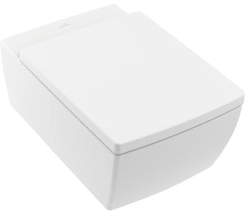 Villeroy & Boch Memento 2.0 Wand-Tiefspül-WC, spülrandlos, DirectFlush, 4633R0, Farbe: Stone White, Ceramic Plus
