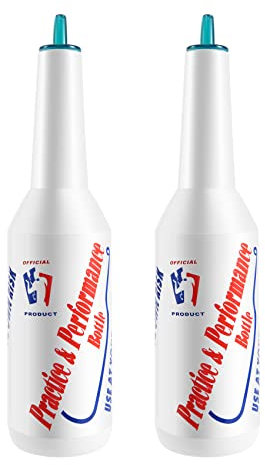 Gokelomg 2 Flair Bottle, Cocktail Shaker, Flair Bartender Set, Training Bottle, Flair Bartender Practice and Performance Bottle, Bartending Bar Pub Bottle 25 oz/750 ml (White