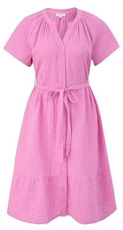 s.Oliver Baumwollkleid mit Raffung und Eingrifftaschen