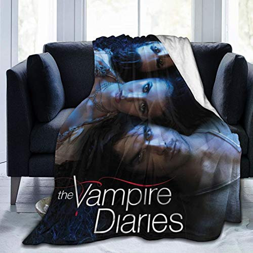 Amkong The Vampire- Diaries Überwurfdecke, Fleece, warme Decke, Überwurf, Größe, leicht, superweich, gemütlich, Bettdecke, Mikrofaser, für Erwachsene, Teenager, 152,4 x 127 cm