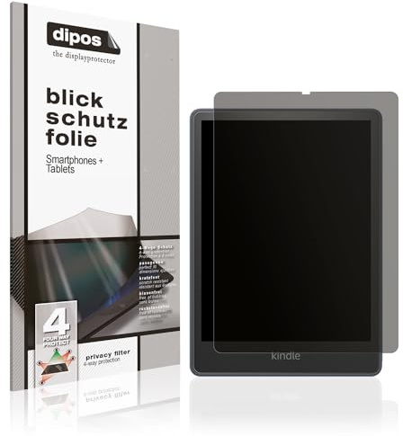 dipos Blickschutzfolie für Amazon Kindle Paperwhite Sign. Edit. 11.Gen | Displayschutz matt mit 4-Wege Sichtschutz-Effekt, Privacy Filter, passt perfekt, kratzfest, blasenfrei, selbstklebend