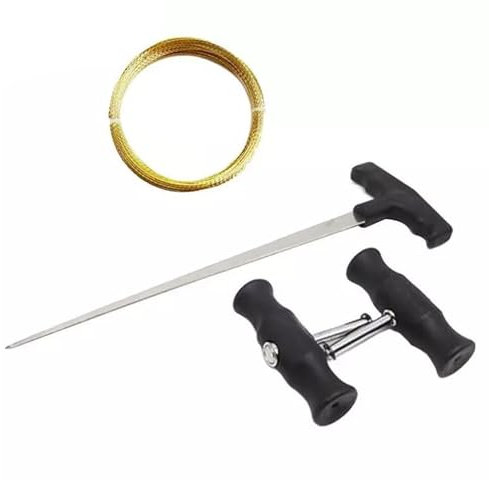 TKSE Juego de 4 herramientas de extracción de parabrisas de coche, con asas y alambre de corte de cristal para la instalación de la ventana del coche