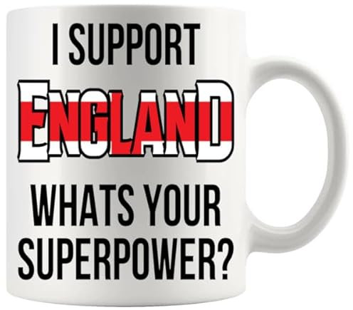England Supporters Superpower Mug Euros World Cup Football Rugby Teams Mug Designs