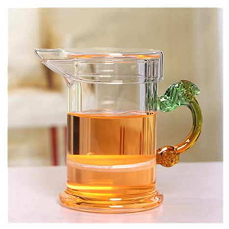 WDCDYQDH Teapot Glass Teapot Tea Maker Cup Three-Piece Cup Tea Maker Black Tea Cup with Lid Filter Tea Set