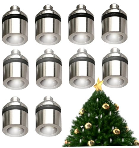 Blogiiup Miniature LED Lights, Dollhouse Lights 10PCS Cordless Warm White Miniature LED Lights for Cat Claw Lamp Battery Operated Tiny Lights for Crafts, Mini Lights, White