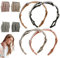 QOWIJEX 4 Pièces Serre-Tête Femme avec Perles,Bande de Cheveux Perle Serre-Tête Perles Serre-tête Pliable pour les Voyages, les Fêtes et le Travail Quotidien