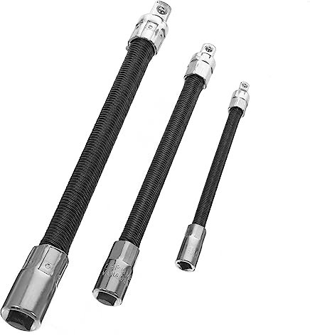 LIFKICH Steckschlüsselverlängerung Flexibel Biegbare Schraubenschlüsselverlängerung Ratschenverlängerung Federbare Verlängerungsstange Für Werkzeugbedarf Leicht Tragbar