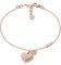 Emporio Armani Bracciale donna in argento con chiusura a moschettone o a cursore, Rosa pesca