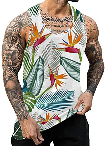 Chanpning Ärmelloses T Shirt Herren Atmungsaktive Achselshirt Regular Fit Trägershirts Casual Axelshirt Muscle Kleidung Ärmellose T Shirt Sommer Shirt Festival Tshirt Männer Shirt Stretch Tank Top