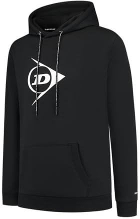 DUNLOP Essentials Unisex Basic Kapuzensweat, Schwarz, XL