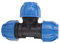 TOOLSGO 32mm PE Material Tee Fitting T Shape Water Pipe Connector Triple Plumbing Joint Accessories for Home Garden Irrigation
