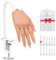 Veikmv Main d'entraînement en silicone pour ongles en acrylique - Outils de pratique pour nail art - Tatouage à la main - Bijoux de vitrine - Fournitures de manucure pour débutants