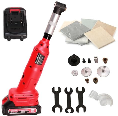 Macchina Per Pulizia Fughe Piastrelle Elettrica, Pulitore Apri-Fughe Per Pavimenti, Velocità: 15000 Giri/Min & Angolo: 90° & 5 Velocità Regolabili, Per Pulizia Fughe