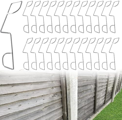 25/50 Pack Fence Panel Anti-Rattle Clips, Keile für Zaunelemente um das Knallen und Klappern zu verhindern, Beton Zaunpfostenkeile Unterlegscheiben, Lärmstopper (25)