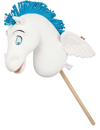 LeMieux Disney Hobby Horse Pegasus - Ready to Take Flight with Hercules - Bright Blue Mane and 3D Plush Wings - Detachable Stick - Suitable for Ages 3+