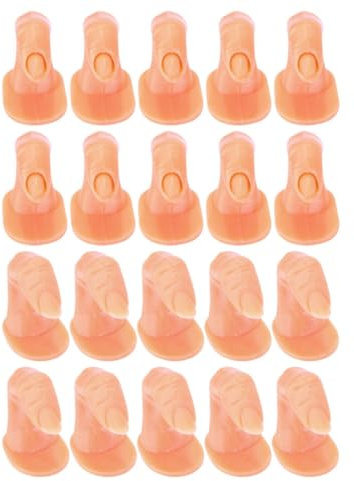 Angoily 20stücke Kunstfingernägel Nageltraining Fingernagel-display Maniküre-werkzeug Übungsfingernägel für Anfänger und Profis