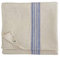 Linen & Cotton Luxus Vintage Shabby Chic Rustikal Tischdecke Provence - 100% Leinen, Beige Natur Blau (136 x 350 cm) Tischtuch Stoff Tischwäsche Rechteckig Lang für Home Küche Dekoration Wohnzimmer