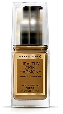 Max Factor Healthy Skin Harmony Foundation, SPF 20,Soft Sable 100, 30 ml