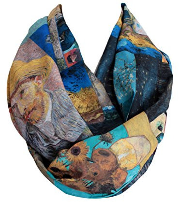 Etwoa Van Gogh Paintings Infinity Schal Circle Loop Schlauchschal, Mehrfarbig, Large