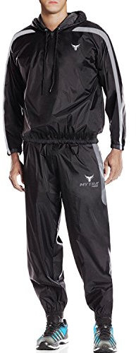 Mytra Fusion Weight Loss Sliming Fitness Sauna Sweat Suit Black Grey