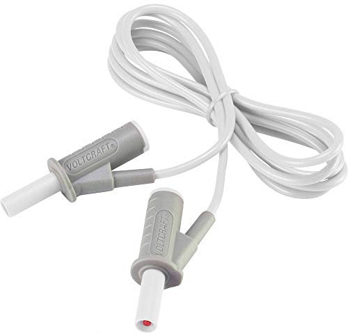 VOLTCRAFT Sicherheitsmesskabel [Bananenstecker 4 mm Bananas-Stecker 4 mm] Ultra flexibel, 1,50 m, weiß, MSB-501 10 A