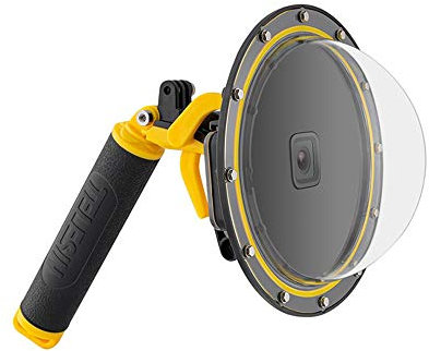 AuyKoo Custodia impermeabile Dome Port per GoPro Hero 7/6/5 Black, con custodia per obiettivo a bolle d'aria, accessori GoPro con Pistola e Presa Subacquea Fotografia Subacquea