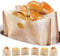 Toaster Bags Reusable Non-Stick Pockets Sandwich 3 6 12 Pcs, Toastie Bags Heat Resistant Pizza Bread Snack Microwave Oven Grill BPA Free 17 * 19cm (6 Pcs)