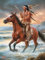 Reofrey 5d Diamond Painting Zubehör Indianer, DIY Full Dril Pferde Diamant Painting Bilder Set Diamant Malerei Vollbohrer, Kreuzstich Erwachsene Stickerei Crystal Strass Foto Craft30x40cm