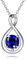 FANCIME 925 Sterling Silber Halskette Damen Infinity Anhänger September Geburtsstein Kette Saphir Geburtsstein Valentinstag Jahrestag Geburtstag Weihnachten Schmuck Geschenk für Mutter Frauen