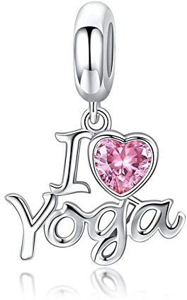 Charm in argento Sterling 925 con ciondolo a forma di cuore a forma di farfalla a forma di ape S925 con fiore di ciliegio e tazza di caffè con perla