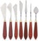 7Pcs Set di spatola pittura, spatola per pittura in acciaio inossidabile, raschietto per miscelazione pittura per pittura a olio, miscelazione acrilica