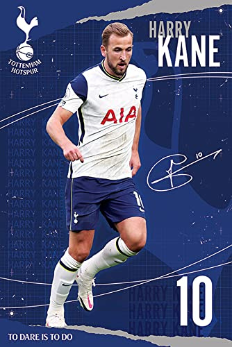 empireposter FC Tottenham Hotspur - Kane - Fussball - Poster Größe 61x91,5 + 1 Packung Powerstrips® - Inhalt 20 Stück