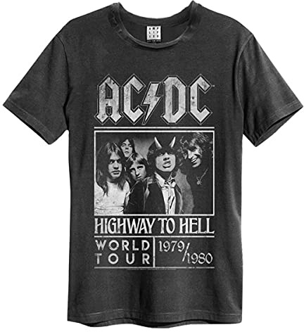 T-Shirt # S Uomo Charcoal#to Hell Pster