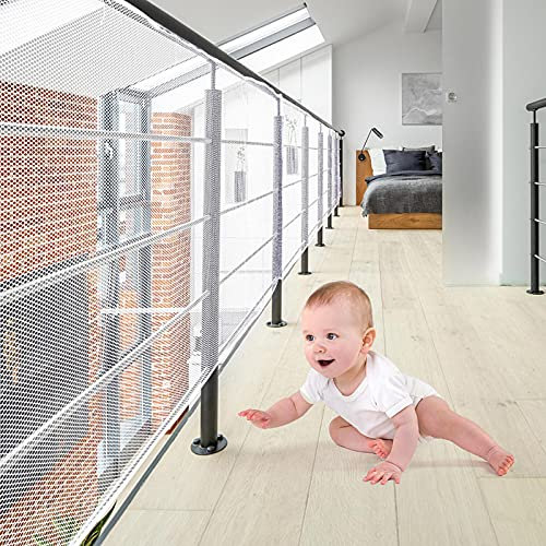XiYee Sicherheitsnetz für Treppen, 3 Meter Sicherheitsnetz für Basketball, Sicherheitsnetz für Kinder, Schutznetz für Treppen(N)