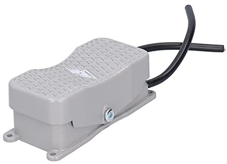 Walfront Interruttore a Pedale Interruttore On/off in Lega di Alluminio Interruttore a Pedale Antiscivolo 250V 10A per il Controllo Dell'automazione