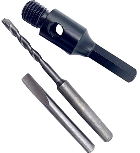 DR. DIAMOND | Sechskant-Adapter Set für Dosensenker M16, verwendbar für Ø 68 & 82 mm, mit Zentrierbohrer und Austreibkeil
