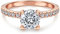 Damenring mit Stein, Ehering Rosegold Damen Solitärring Silber 925 Damen Promise Ring für Freundin Größe 45 (14.3)