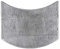 fluffy® Badteppich für Rundduschen aus Mikrofaser mit Rutschfester Unterseite (Kleiner Bogen | Duschradius 55 cm, Grau)