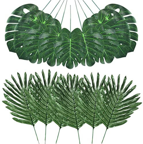 Feuilles De Jungle De Palmier Artificiel avec Tiges De Plante Tropicale - Simulation De Fausses Plantes