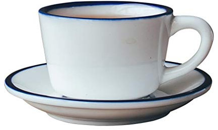 FAMoUsGoods Teetassen Retro glatt Kaffeetasse, handgemachte Keramik Tasse Tee, Trinkglas, einfache Untertassen Set, Asian Style, Nizza Geschenk, wissen 7,85 Unzen Becher