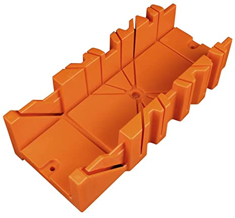 Karlak Caja de ingletes, caja de ingletes de 12 pulgadas para ángulos de ranura de sierra trasera de 45/22.5/90 grados, caja de sierra y sujeción para carpintería