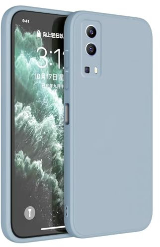 Topme Handyhülle Hülle Fur vivo Y52 5G / vivo Y72 5G (6.58 Inches) Case Schutzhülle, Hautschutz Aus TPU Silikonhülle - Rauchblau