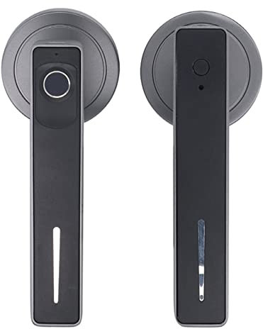 Serrure de Porte D'entrée sans clé avec Poignée, Bouton de Porte D'empreinte Digitale avec 2 Clés à Reconnaissance Rapide, Serrure de Porte électronique Antistatique pour Bureau à