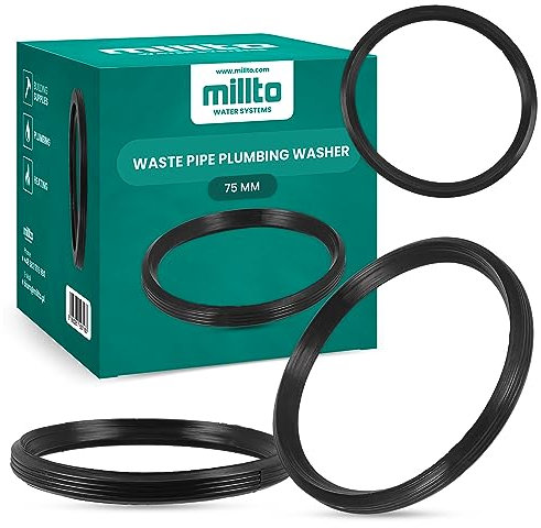 Millto™ Gummiring Dichtung 75mm Gummi Dichtungsring Unterlegscheibe Dichtring Rohrdichtung Kunststoffrohrdichtung Sanitärunterlegscheibe PP-Rohrdichtung PVC-Rohrdichtung O-Ring für Abwasserrohre