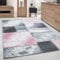 Carpettex Teppich Wohnzimmer Kurzflor 120 x 170 cm Modern Kariert Design Pink - Teppich Schlafzimmer Weich Flauschig Waschbar Küchenteppich - Esszimmer Kinderzimmer Flur Teppich Wohnzimmerteppich