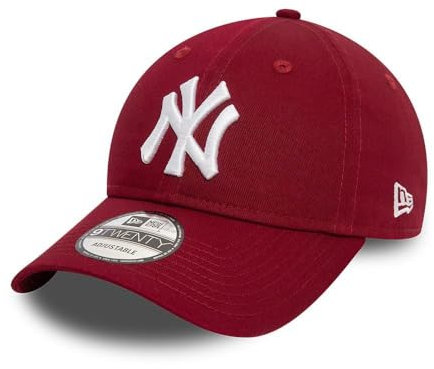 New Era New York Yankees MLB League Essential Weinrot Verstellbare 9Twenty Cap - One-Size