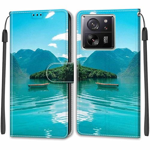SIENIANLINE Handyhülle für Xiaomi 13T / 13T Pro Hülle Leder Boot | Magnetverschluss, Kartenfächern & Standfunktion, robuste Premium PU Leder Klapphülle für Redmi K60 Ultra