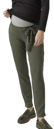 MAMALICIOUS Damen Hose Masmini Khaki/Graumeliert L