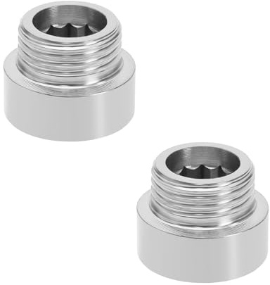 LT Easiyl 2pcs 1/2 BSP Mâle à Femelle Extension de Filetage de Tuyau Eau Principale Croissance Adaptateurs d'extension Droite Raccords de Plomberie de Conduite s'eau en Acier Inoxydable 10mm